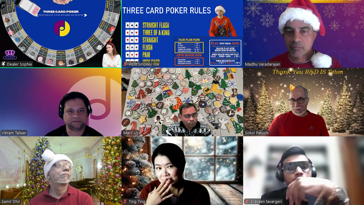 Three Card Poker Festive Casino Party